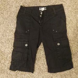 Old Navy Black Low Waist Cargo Shorts